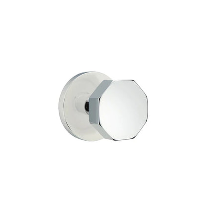 Emtek Octagon Knob with Disk Rosette in Polished Chrome