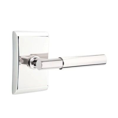 Emtek Myles Lever with Neos Rosette in Polished Chrome