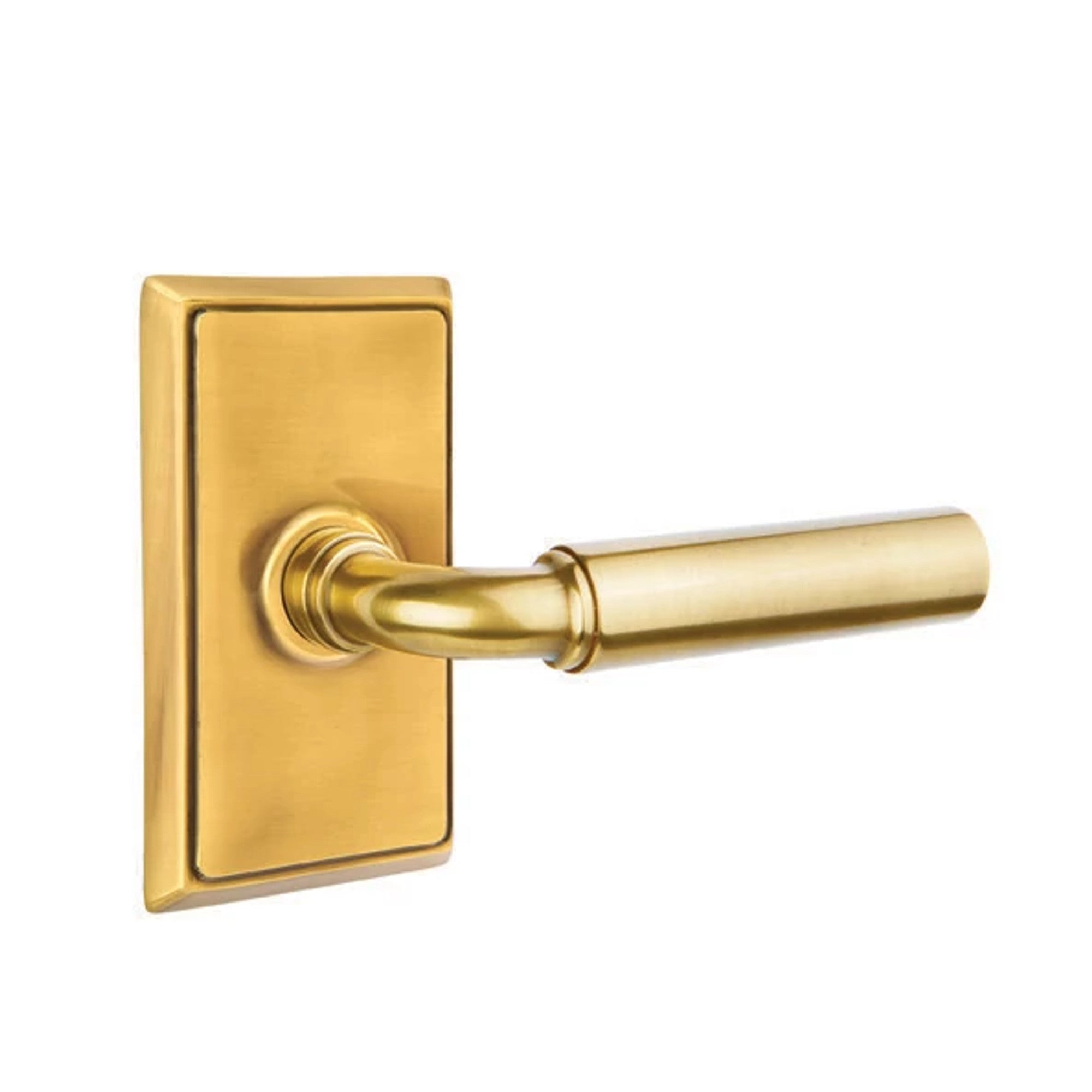 Emtek Manning Lever with Rectangular Rosette in French Antique