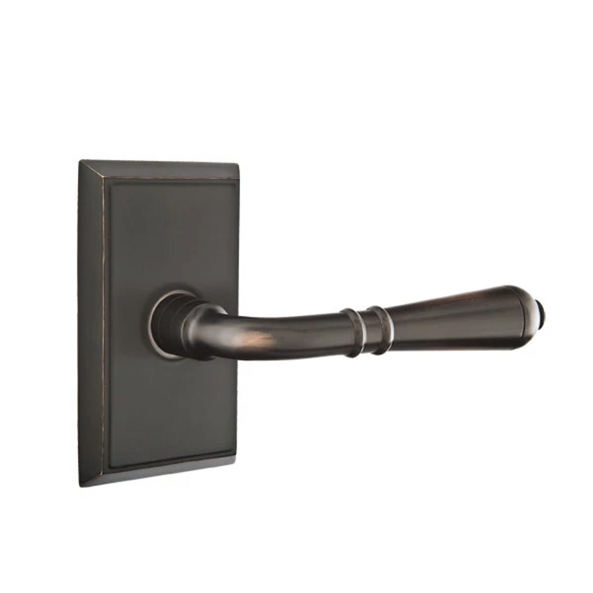 Emtek Turino Lever with Rectangular Rosette in Oil Rubbed Bronze