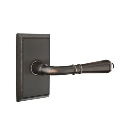 Emtek Turino Lever with Rectangular Rosette in Oil Rubbed Bronze