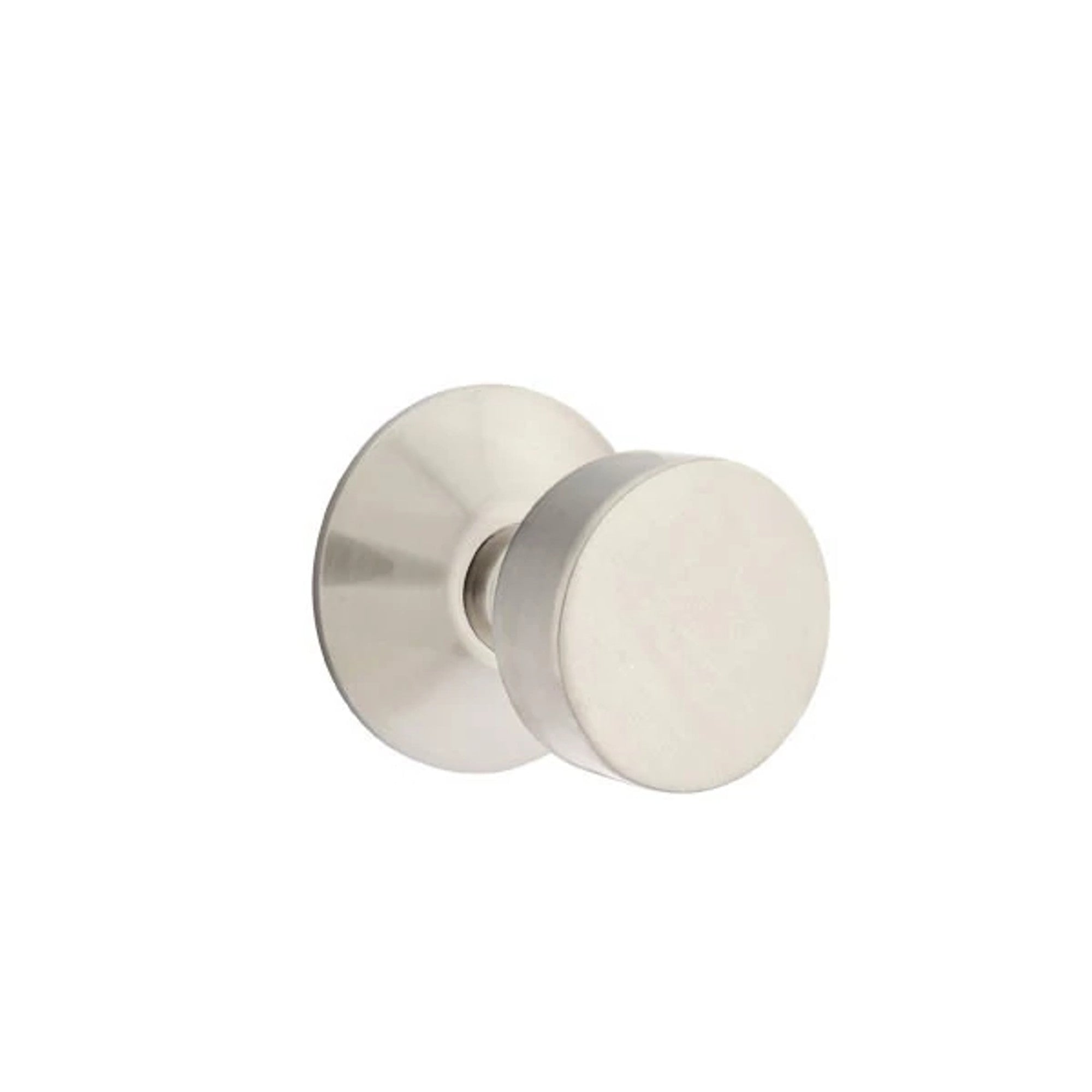 Emtek Round Knob with Modern Rosette in Satin Nickel