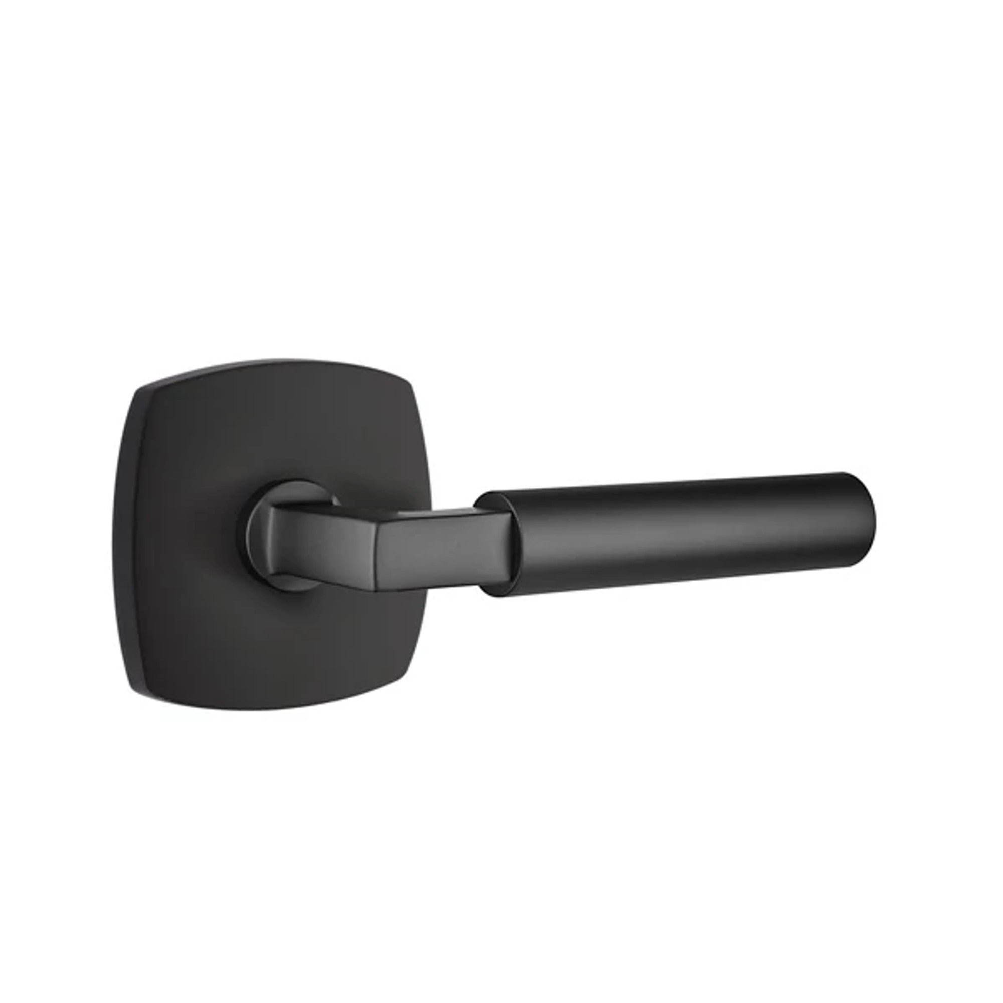 Emtek Hercules Lever with Urban Modern Rosette in Flat Black
