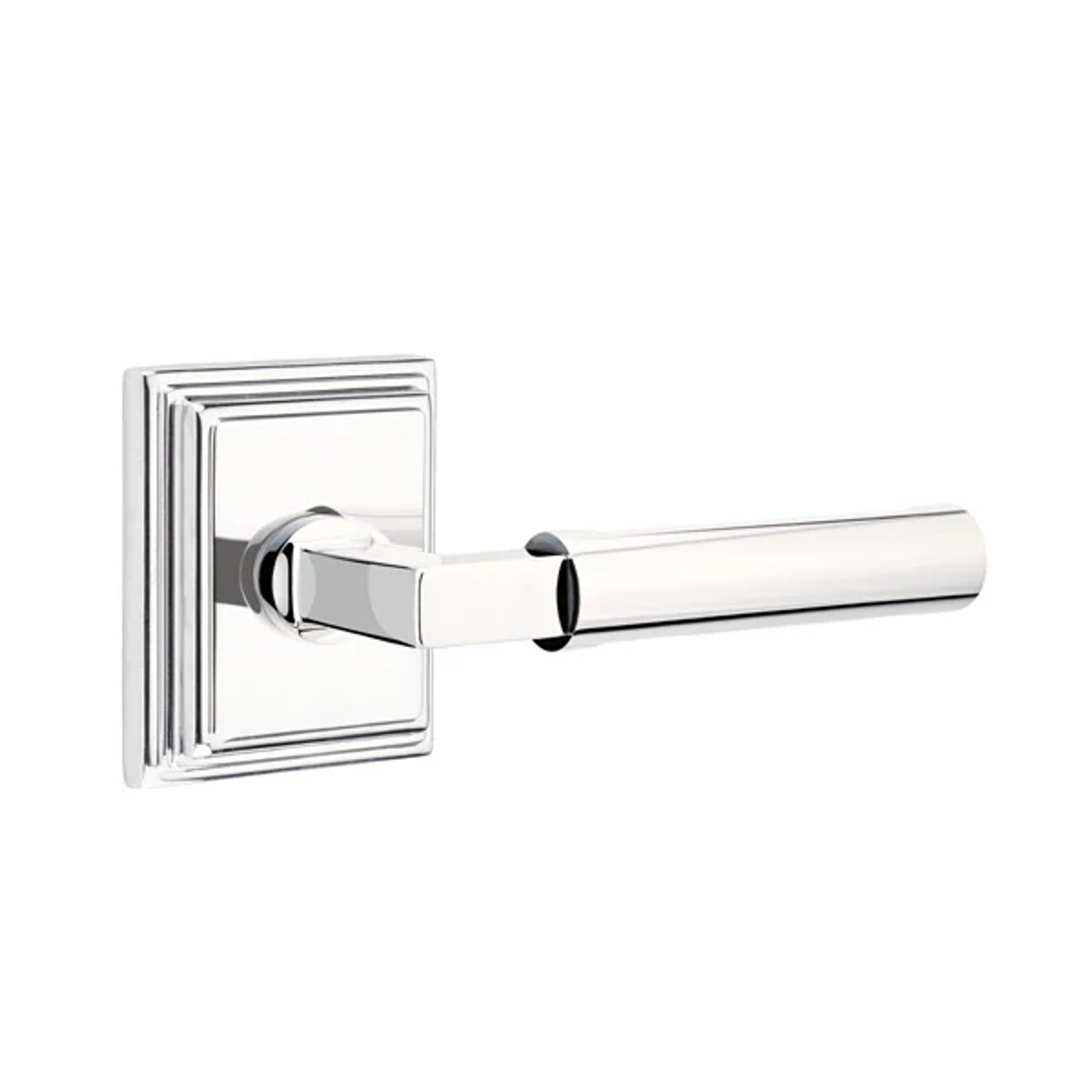 Emtek Hercules Lever with Wilshire Rosette in Polished Chrome