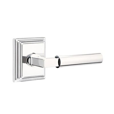 Emtek Hercules Lever with Wilshire Rosette in Polished Chrome
