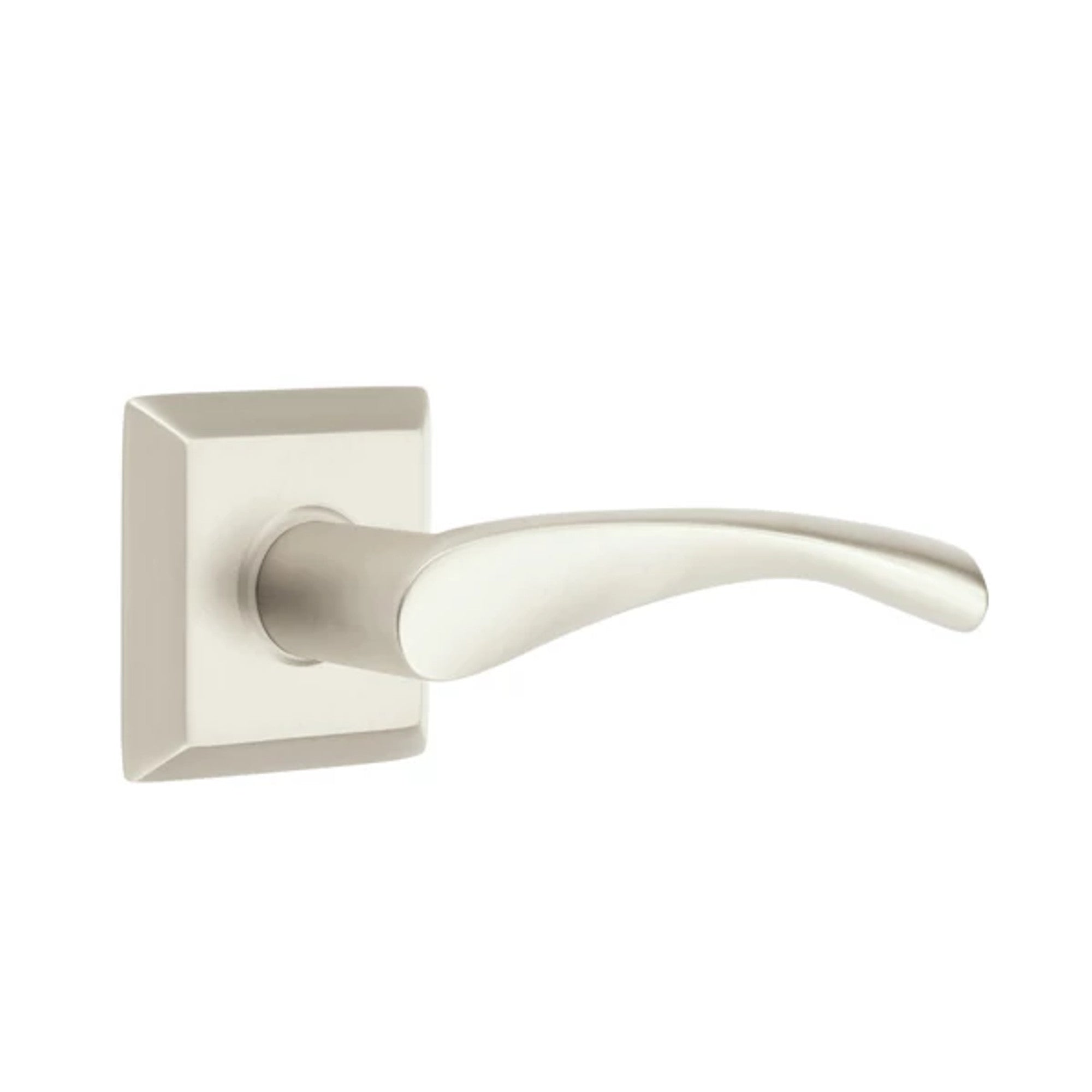 Emtek Triton Lever with Quincy Rosette in Satin Nickel