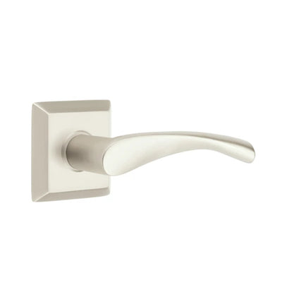 Emtek Triton Lever with Quincy Rosette in Satin Nickel