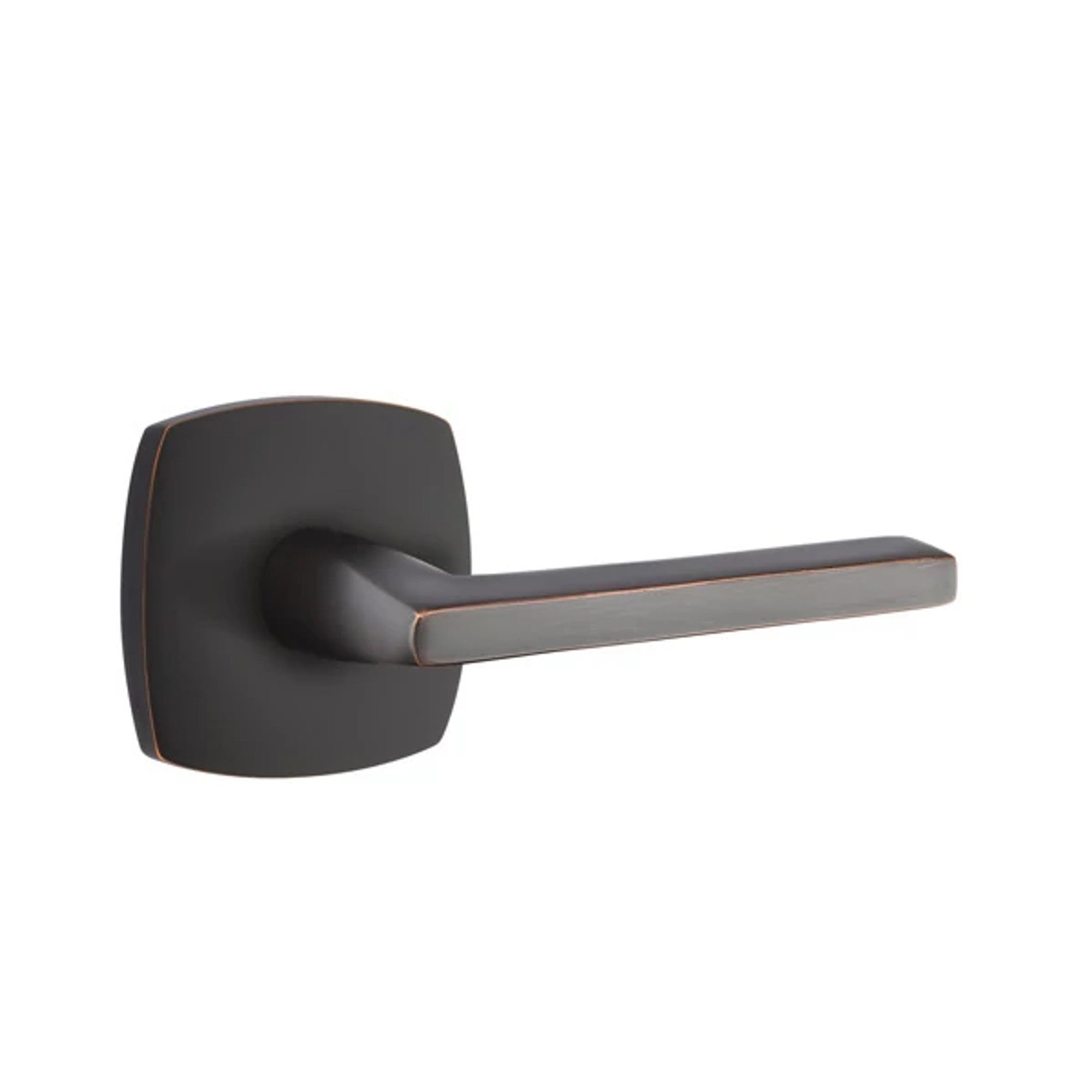 Emtek Helios Lever with Urban Modern Rosette in Oil Rubbed Bronze