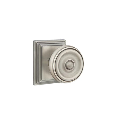 Emtek Waverly Knob with Wilshire Rosette in Pewter