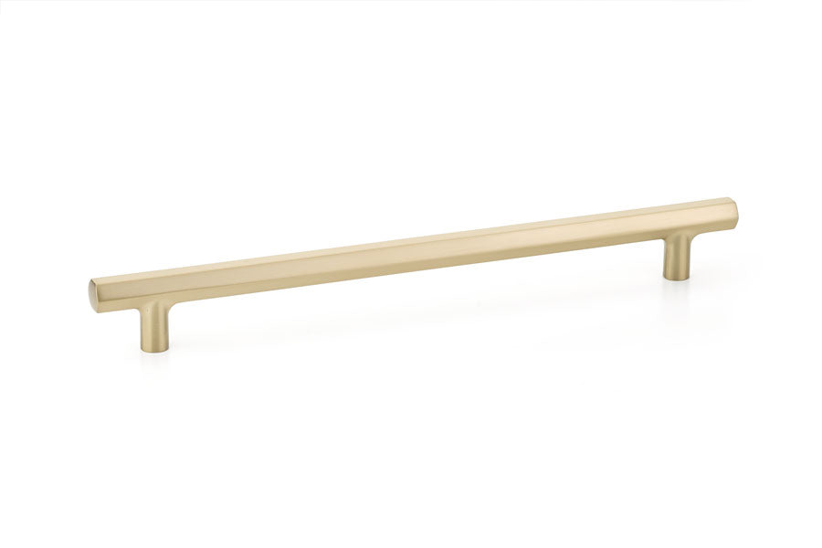 Emtek Mod Hex 10" C-C Pull in Satin Brass