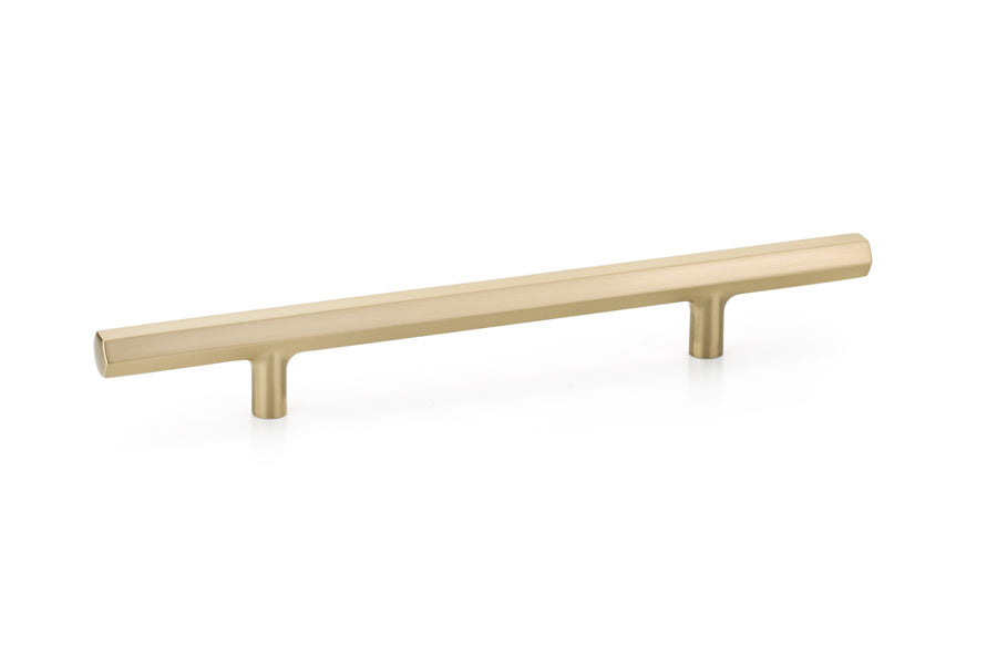 Emtek Mod Hex 6" C-C Extended Pull in Satin Brass