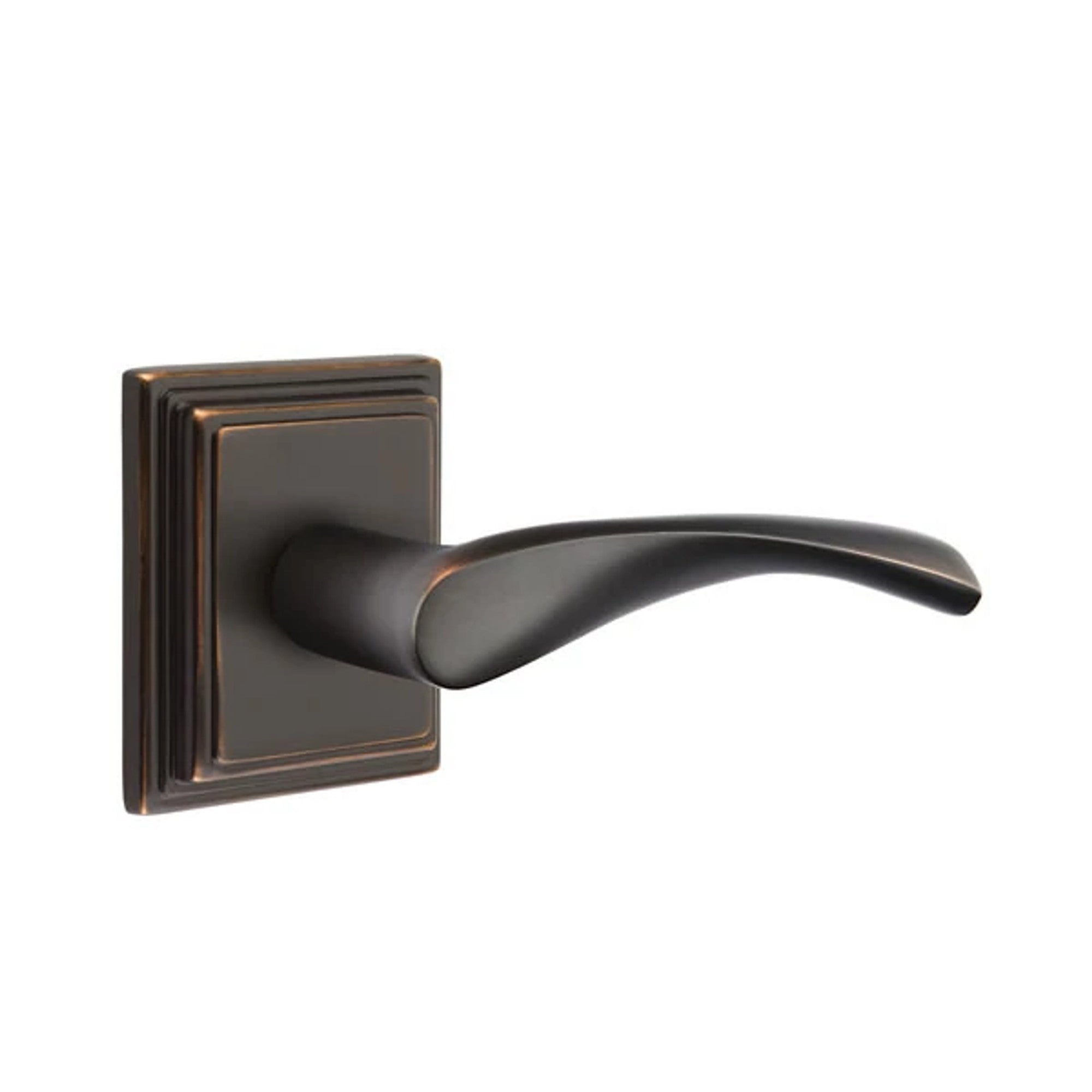 Emtek Triton Lever with Wilshire Rosette in Oil Rubbed Bronze