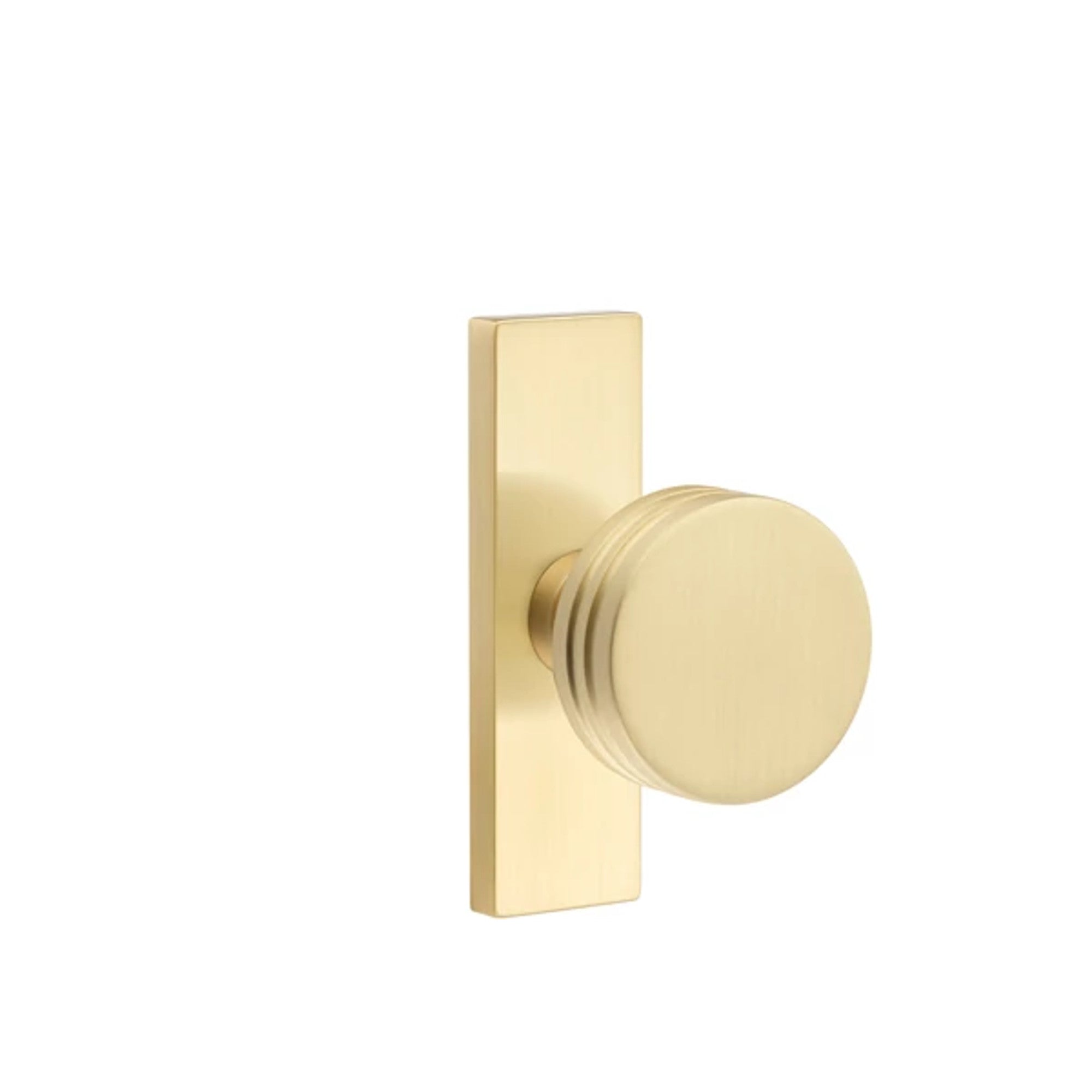 Emtek Bern Knob with Stretto 1-1/2" x 5" in Satin Brass