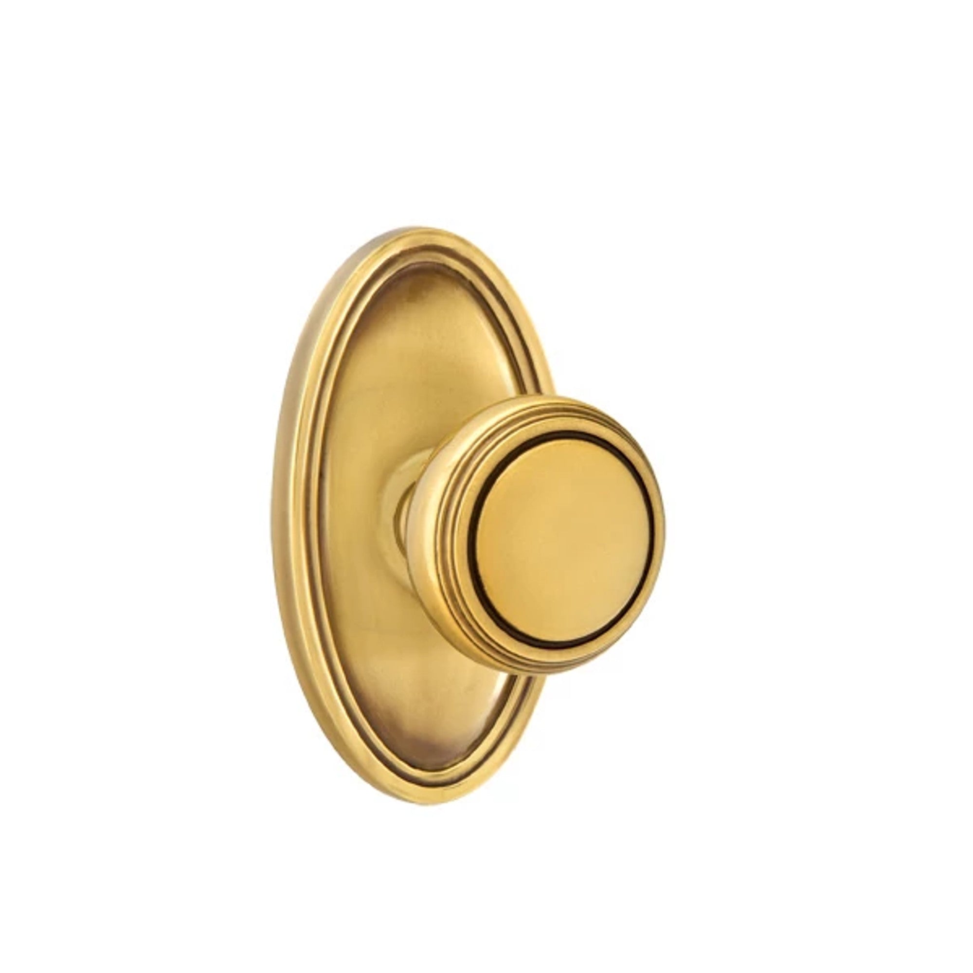 Emtek Norwich Knob with Oval Rosette in French Antique