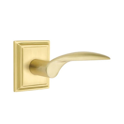 Emtek Mercury Lever with Wilshire Rosette in Satin Brass
