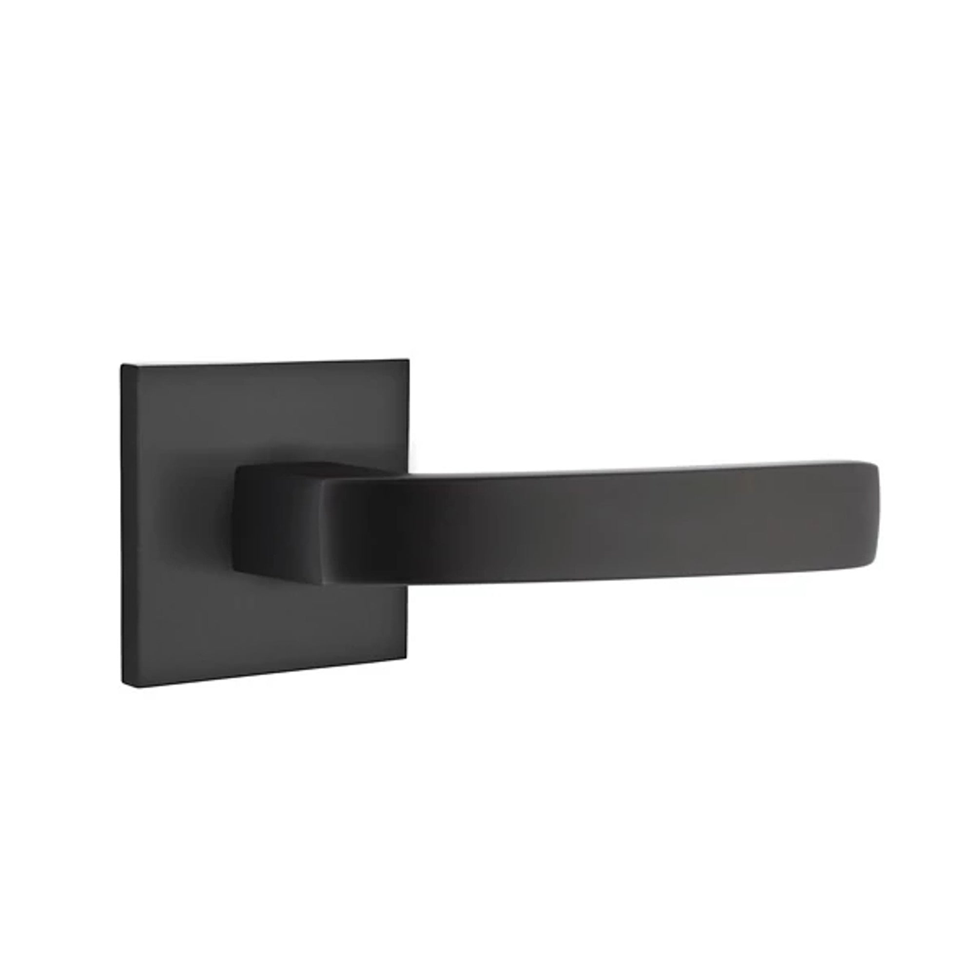 Emtek Breslin Lever with Square Rosette in Flat Black