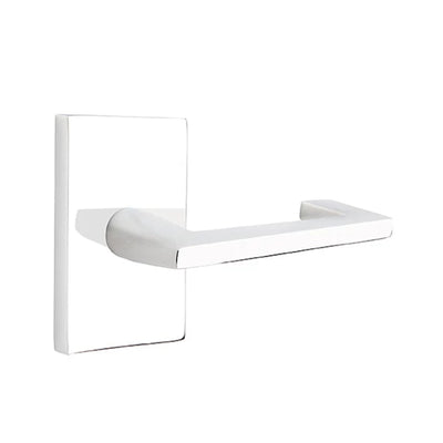 Emtek Argos Lever with Modern Rectangular Rosette in Polished Chrome