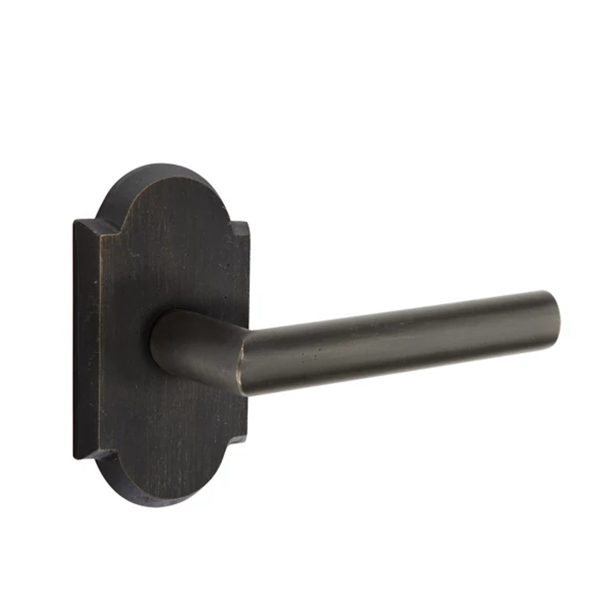 Emtek Mariposa Lever with #1 Rosette in Medium Bronze