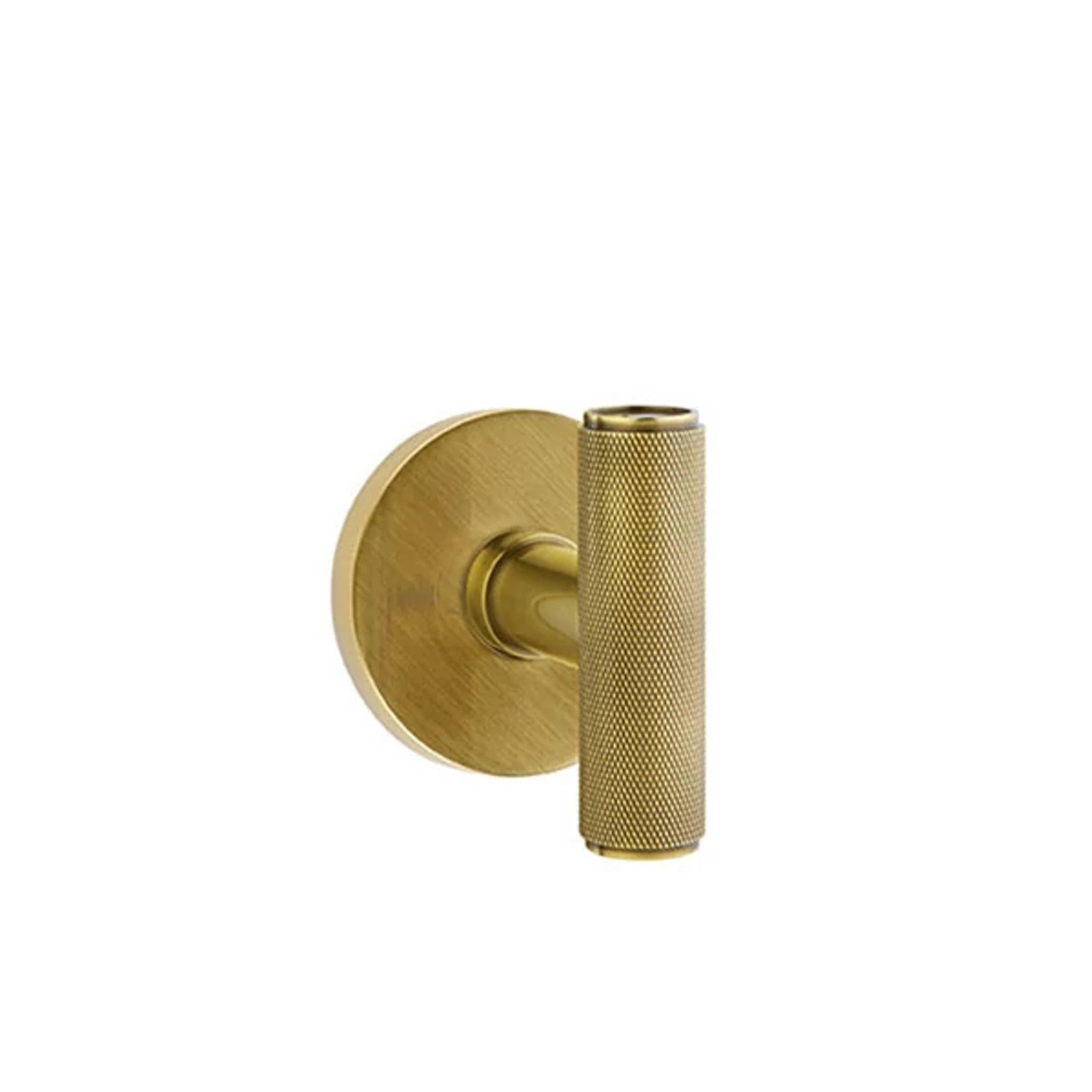 Emtek Ace Knurled Knob with Disk Rosette in French Antique
