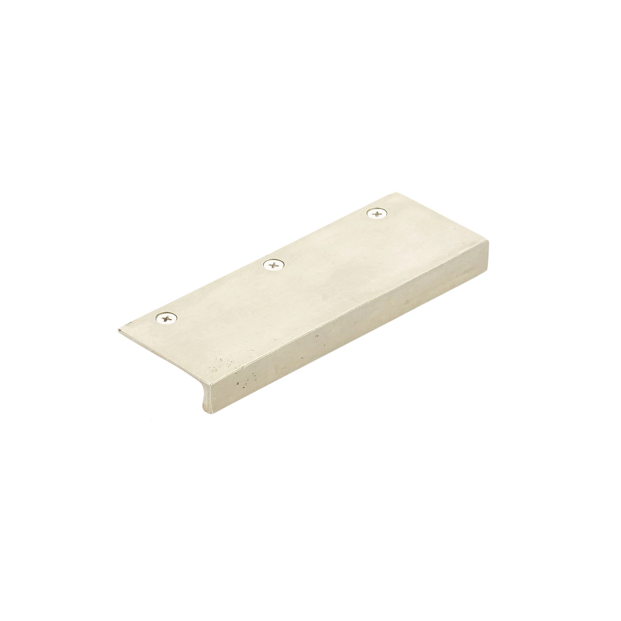 Emtek Rustic Modern 4-1/2" C-C Edge Pull in Tumbled White Bronze