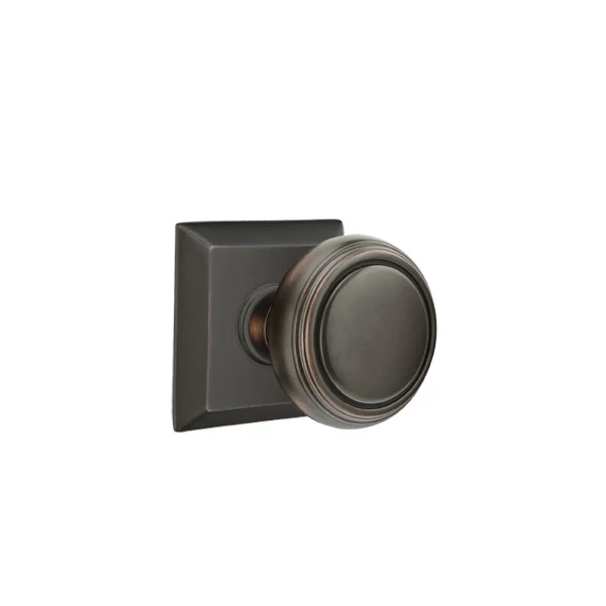 Emtek Norwich Knob with Quincy Rosette in Oil Rubbed Bronze