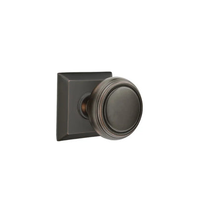Emtek Norwich Knob with Quincy Rosette in Oil Rubbed Bronze