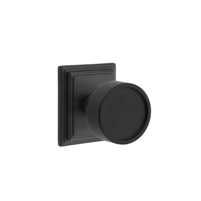 Emtek Verve Knob with Wilshire Rosette in Flat Black