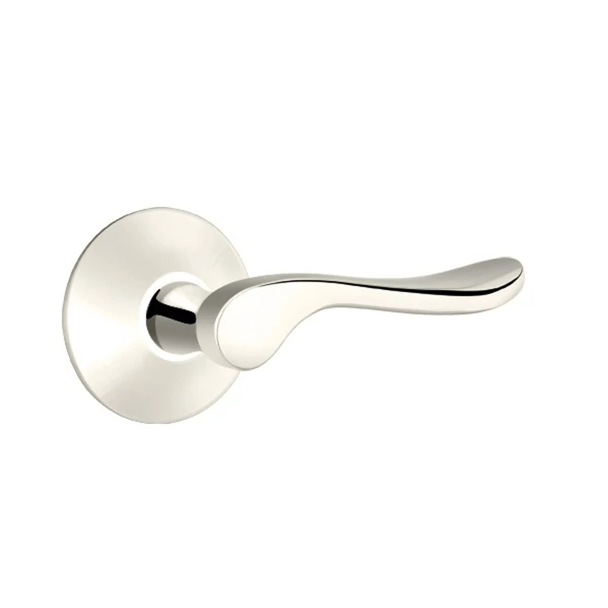 Emtek Luzern Lever with Modern Rosette in Polished Nickel