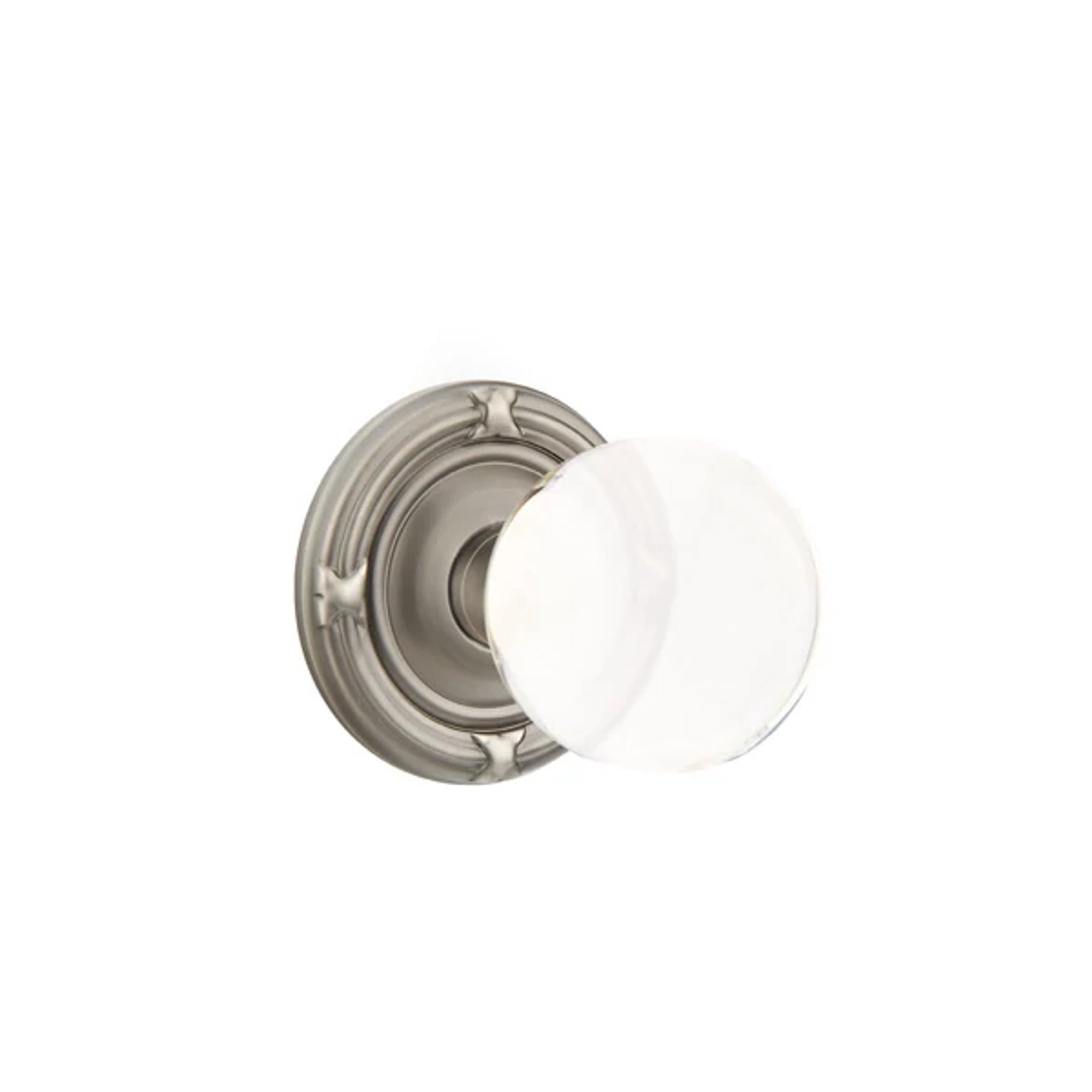 Emtek Bristol Knob with Ribbon & Reed Rosette in Pewter