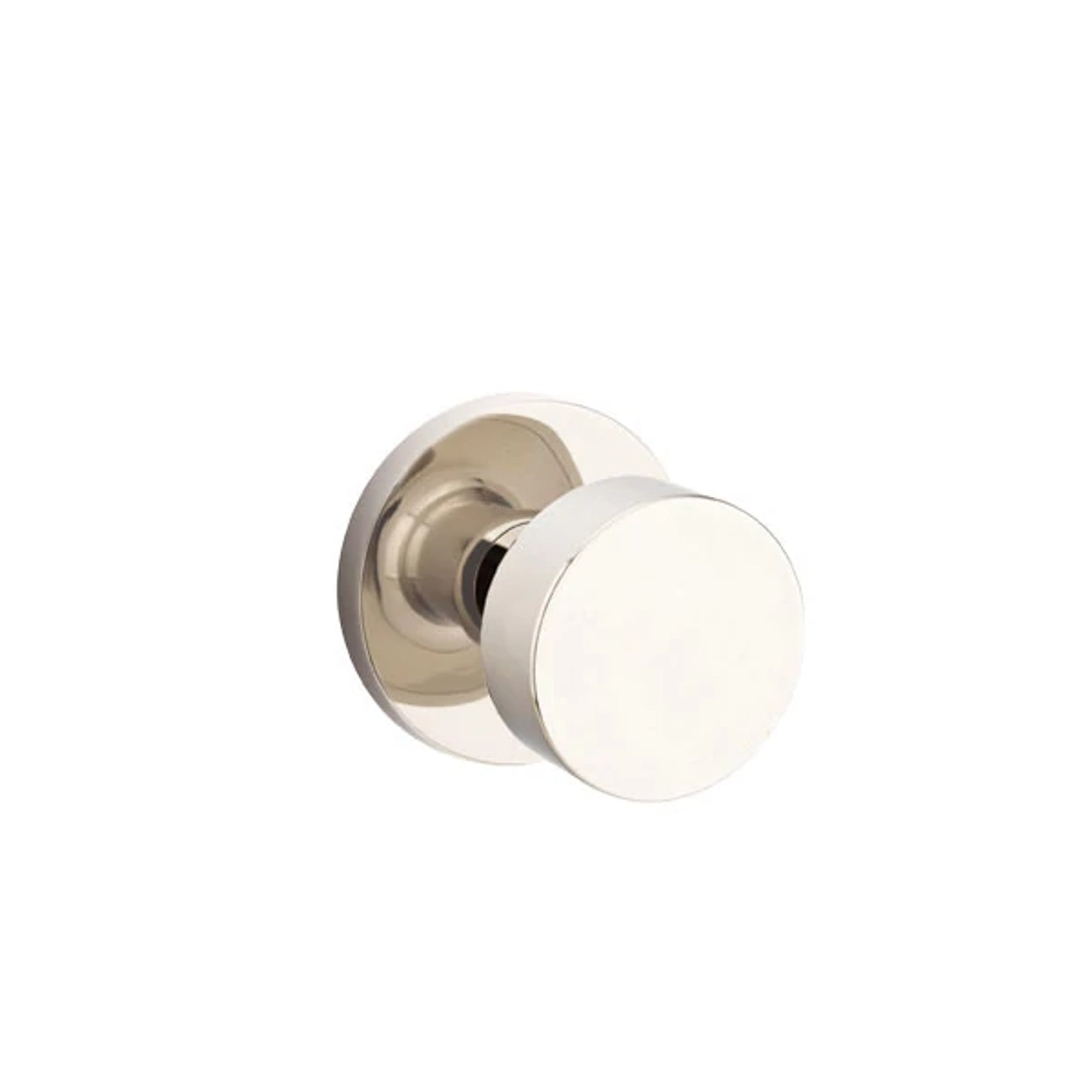 Emtek Round Knob with Disk Rosette in Polished Nickel