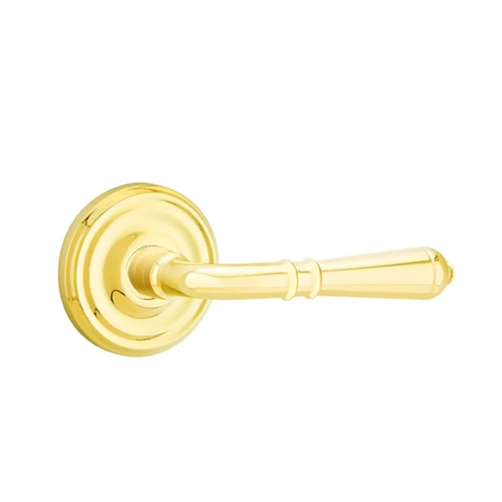 Emtek Turino Lever with Regular Rosette in Polished Brass