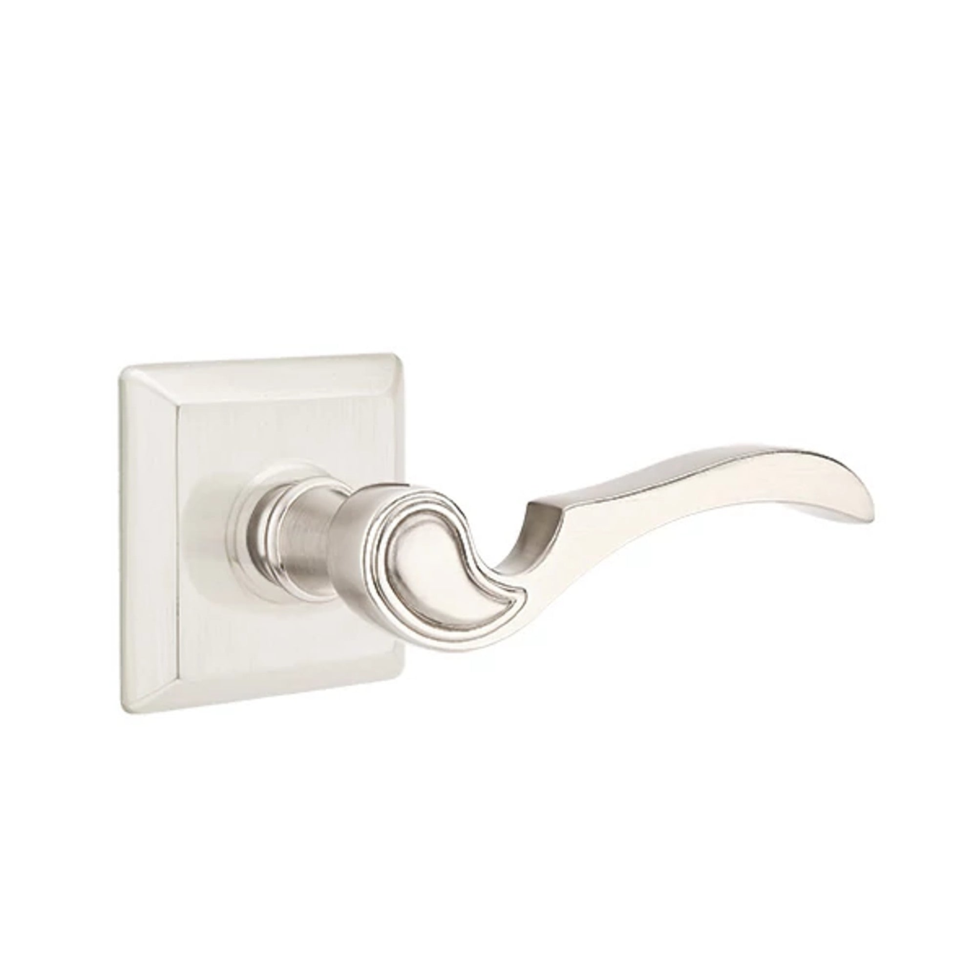 Emtek Coventry Lever with Quincy Rosette in Satin Nickel