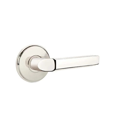 Emtek Milano Lever with Watford Rosette in Polished Nickel