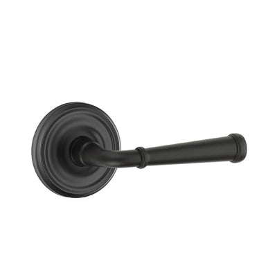 Emtek Merrimack Lever with Regular Rosette in Flat Black