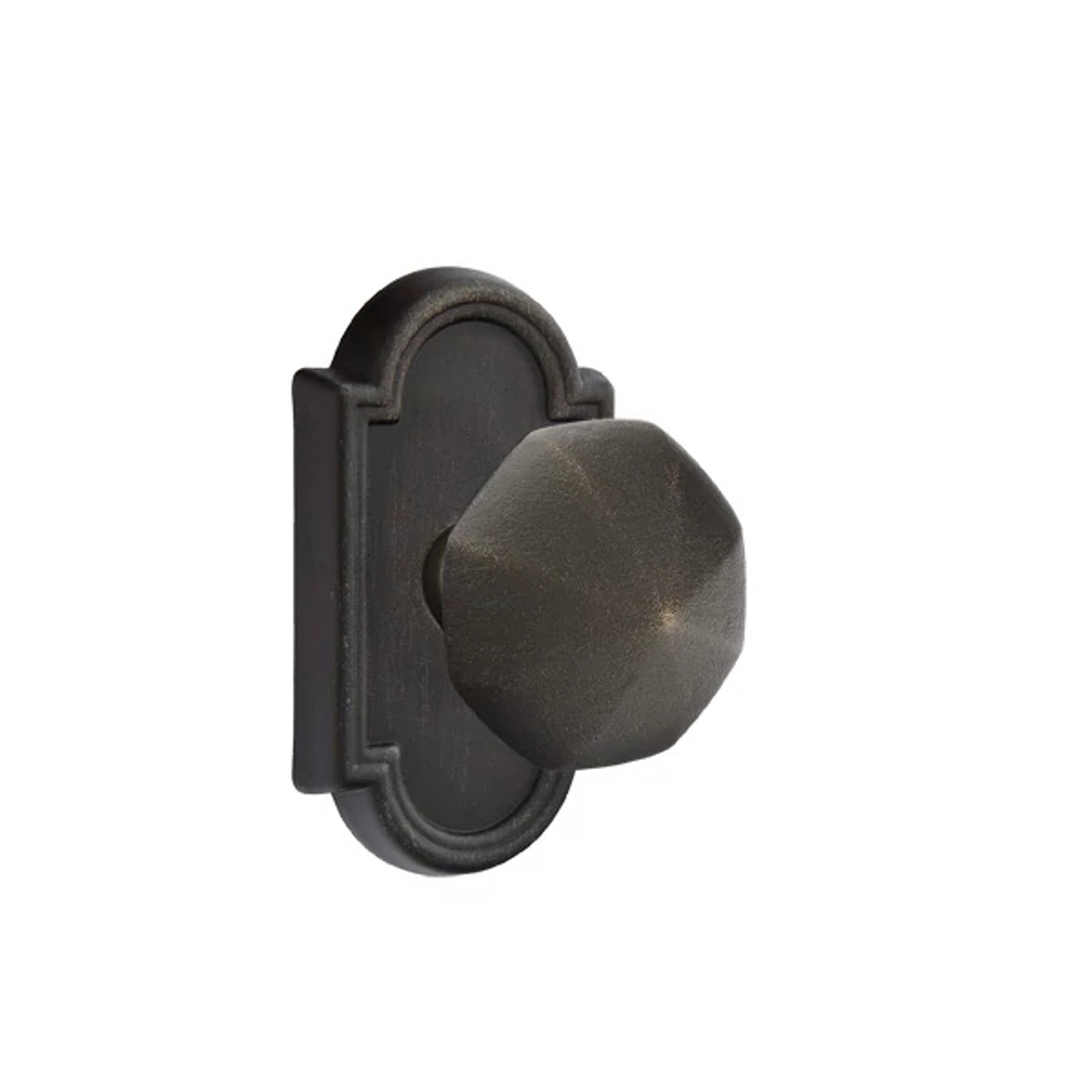 Emtek Bronze Octagon Knob with #11 Rosette in Medium Bronze
