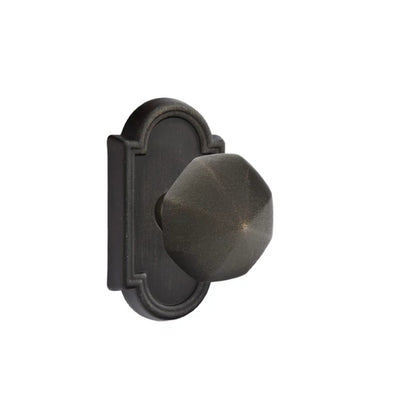 Emtek Bronze Octagon Knob with #11 Rosette in Medium Bronze