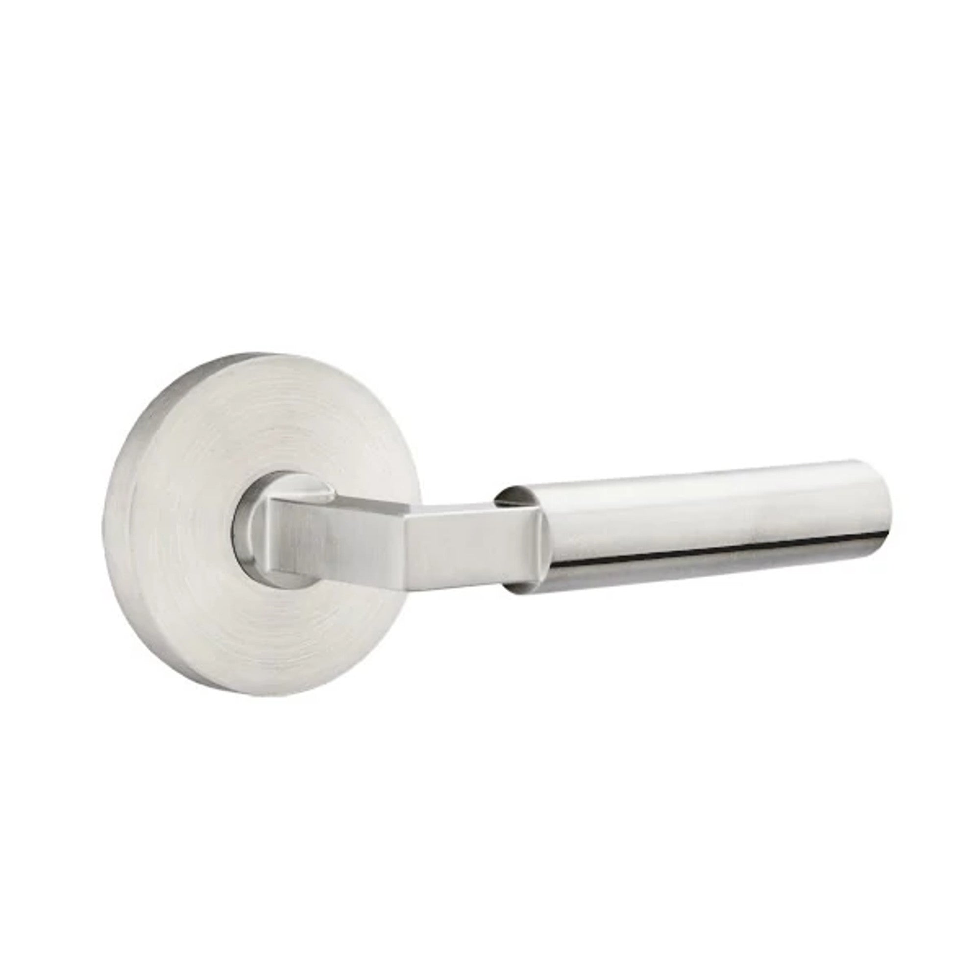 Emtek Stainless Steel Hercules Lever with Disk Rosette in Brushed Stainless Steel