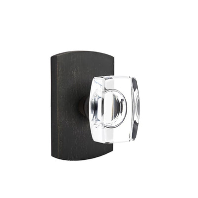 Emtek Windsor Knob with #4 Rosette in Medium Bronze