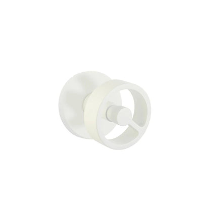 Emtek Spoke Knob with Disk Rosette in Matte White
