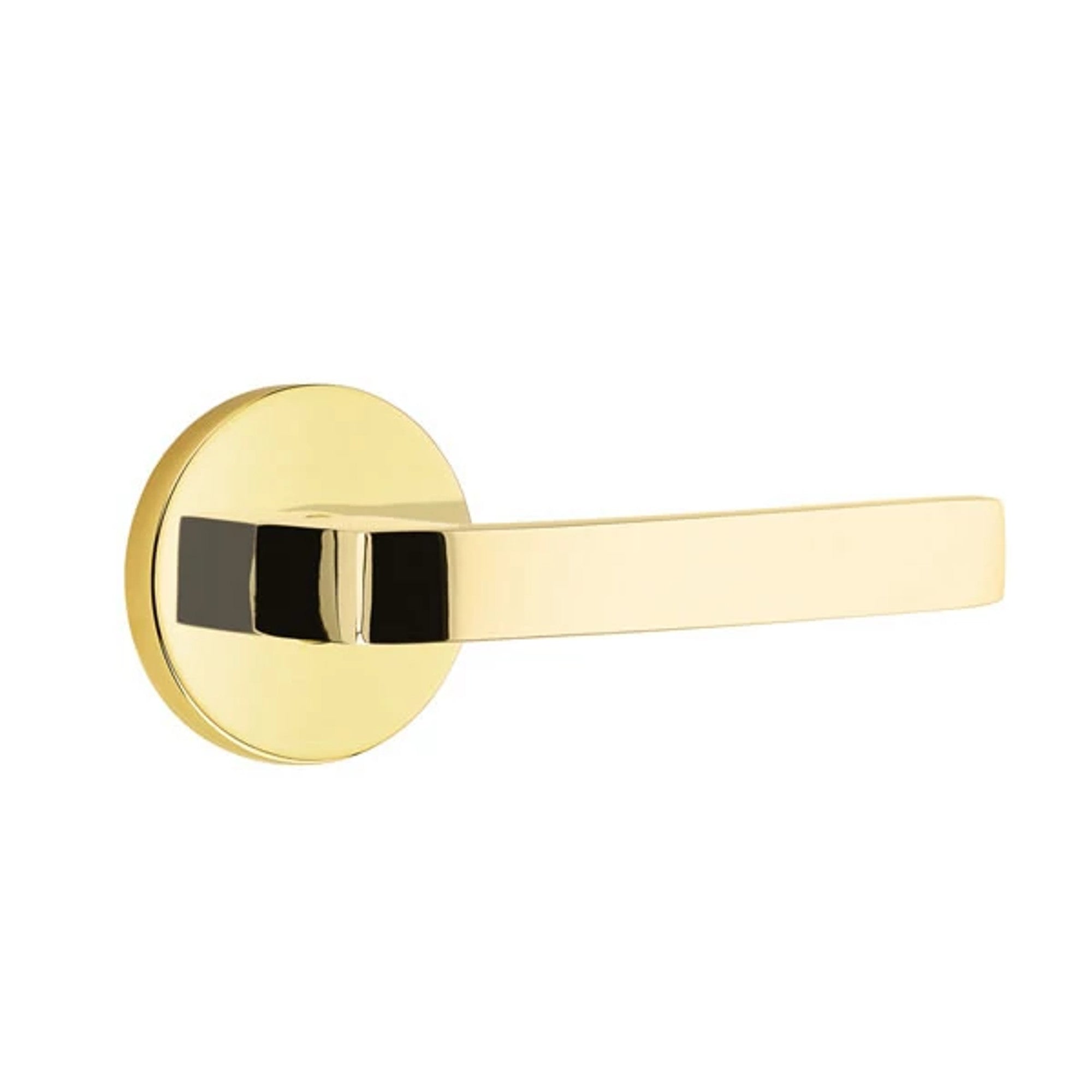 Emtek Breslin Lever with Disk Rosette in Unlacquered Brass