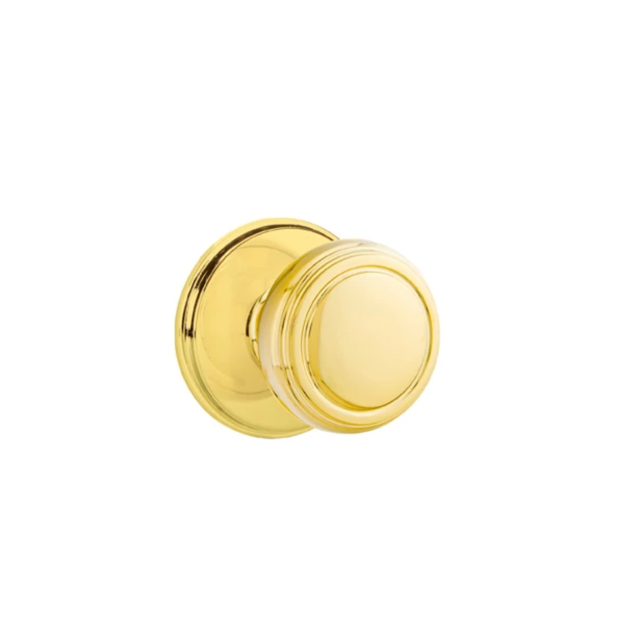Emtek Norwich Knob with Watford Rosette in Unlacquered Brass