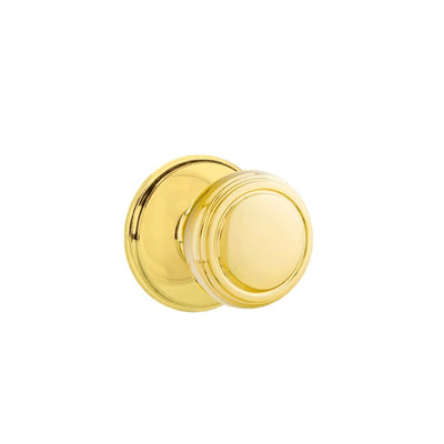 Emtek Norwich Knob with Watford Rosette in Unlacquered Brass