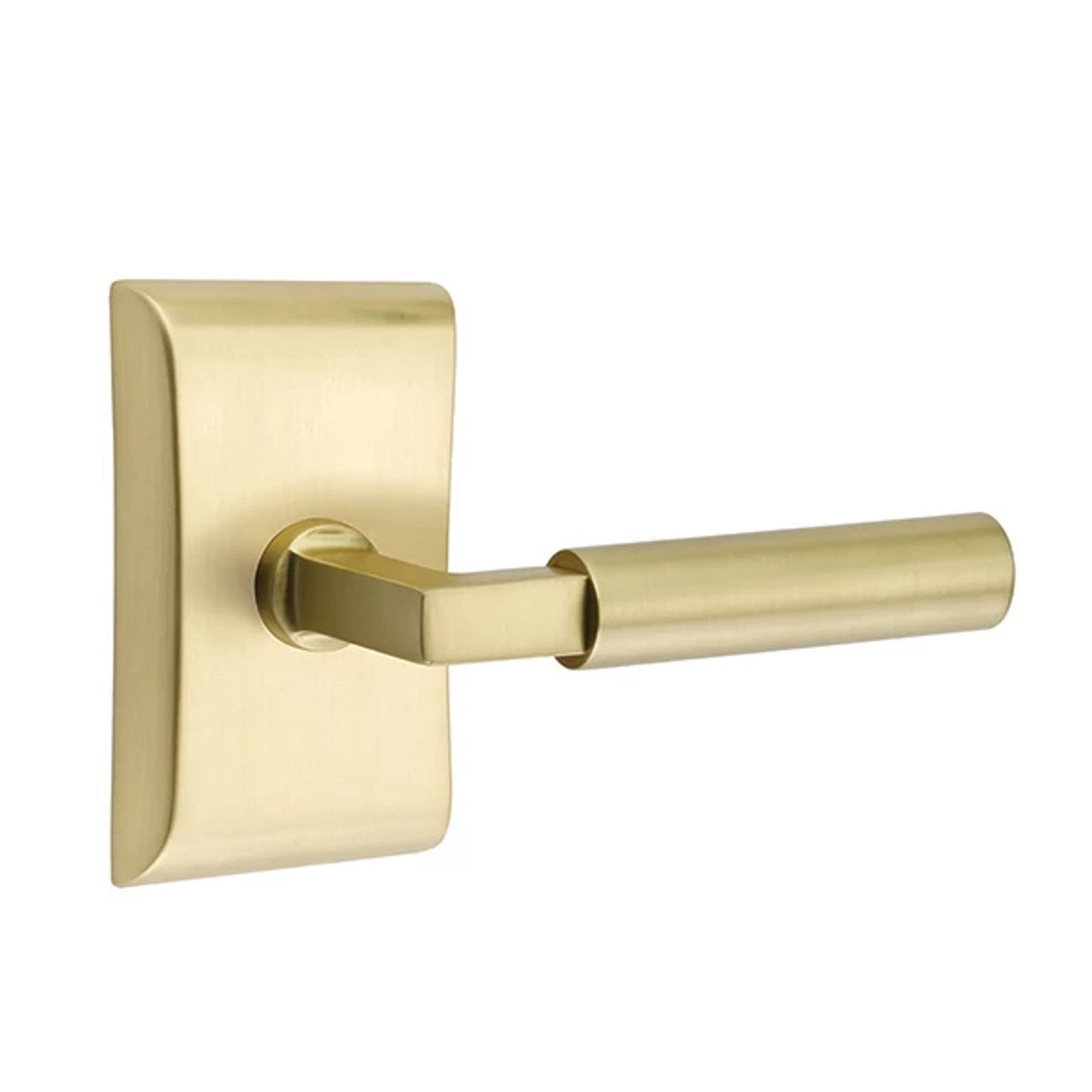 Emtek Hercules Lever with Neos Rosette in Satin Brass