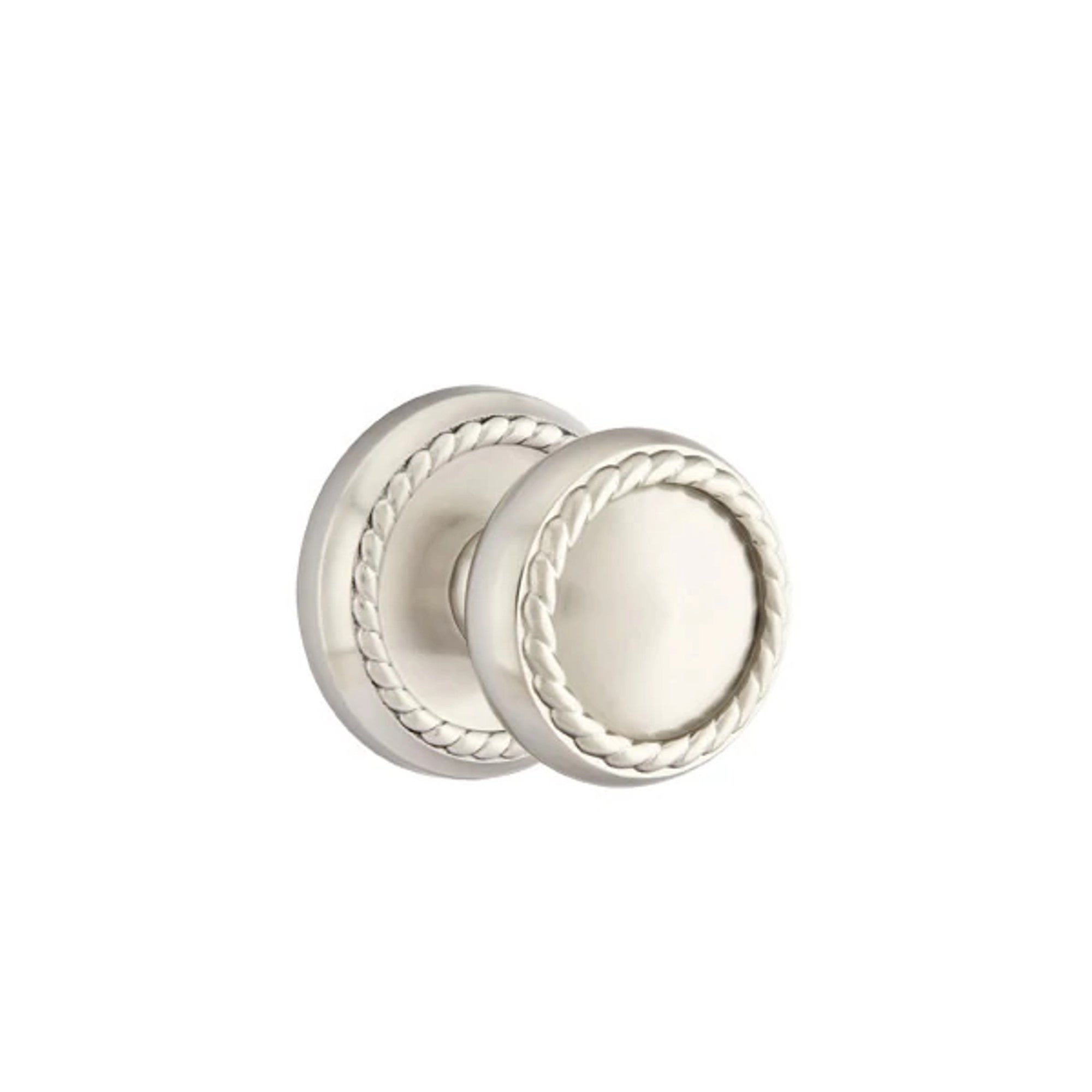 Emtek Rope Knob with Rope Rosette in Satin Nickel