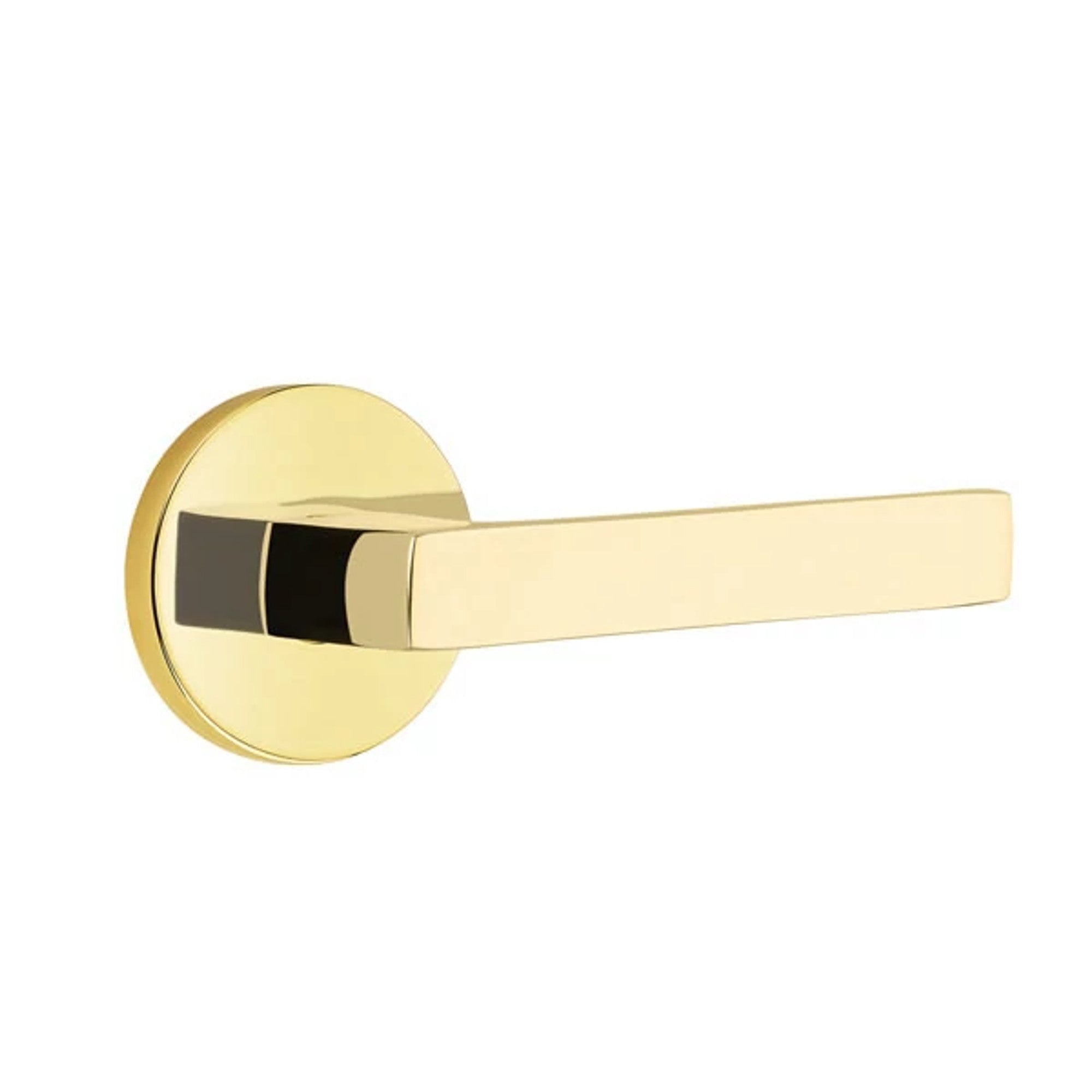 Emtek Dumont Lever with Disk Rosette in Unlacquered Brass