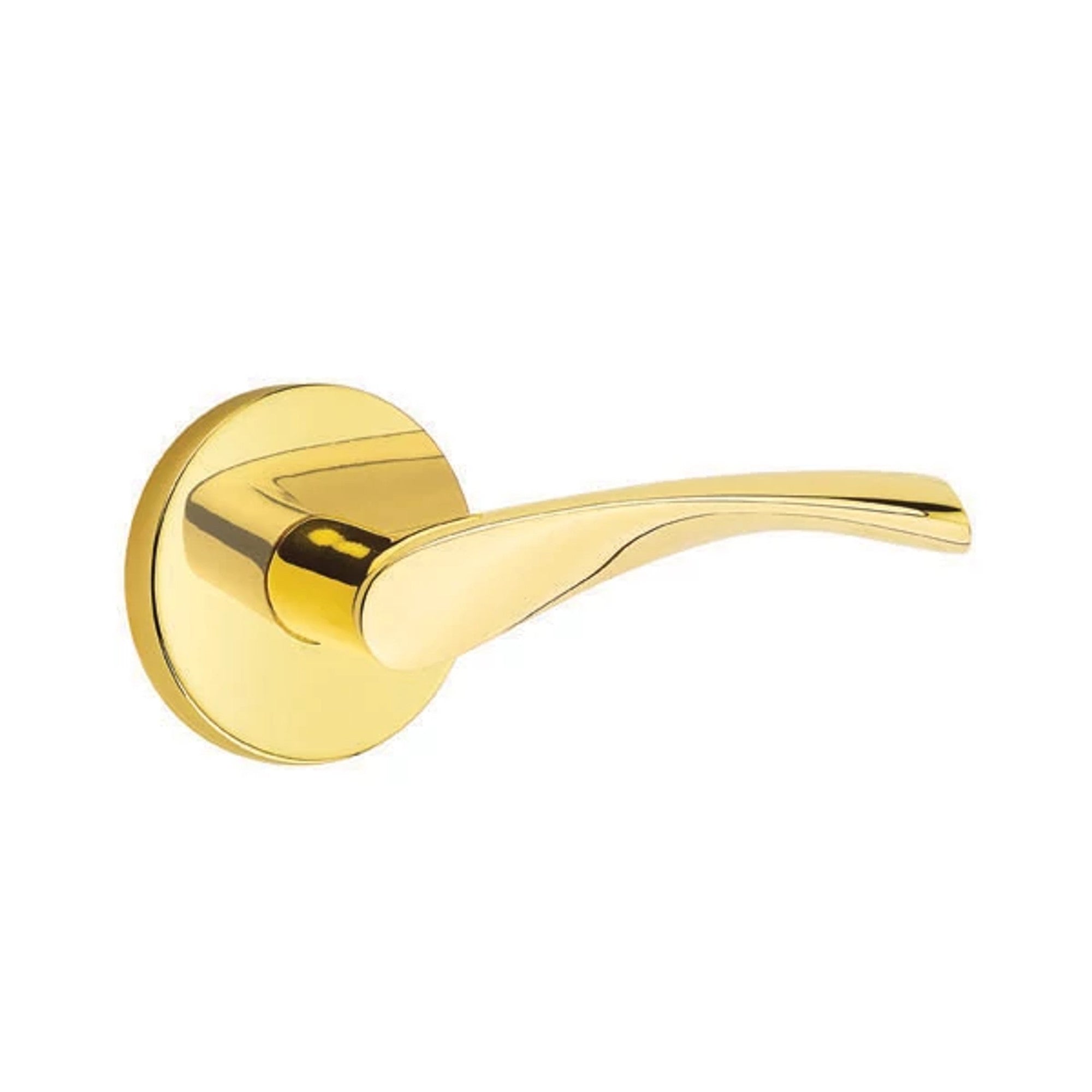 Emtek Triton Lever with Disk Rosette in Unlacquered Brass