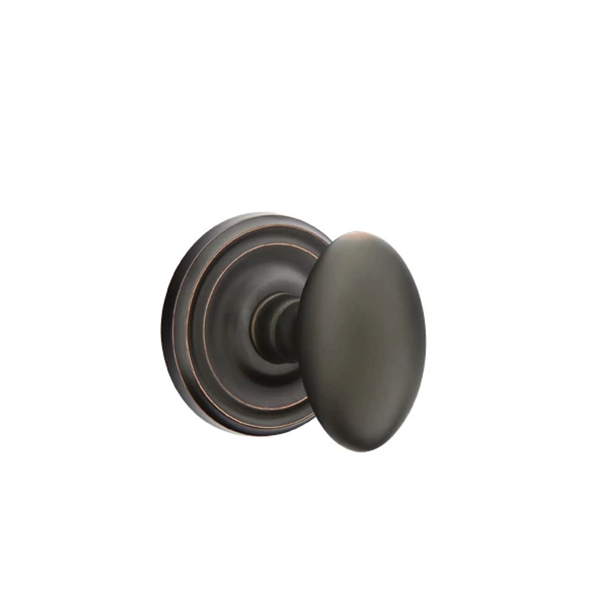 Emtek Egg Knob with Regular Rosette in Oil Rubbed Bronze