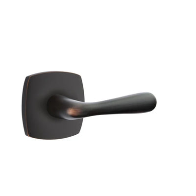 Emtek Basel Lever with Urban Modern Rosette in Oil Rubbed Bronze