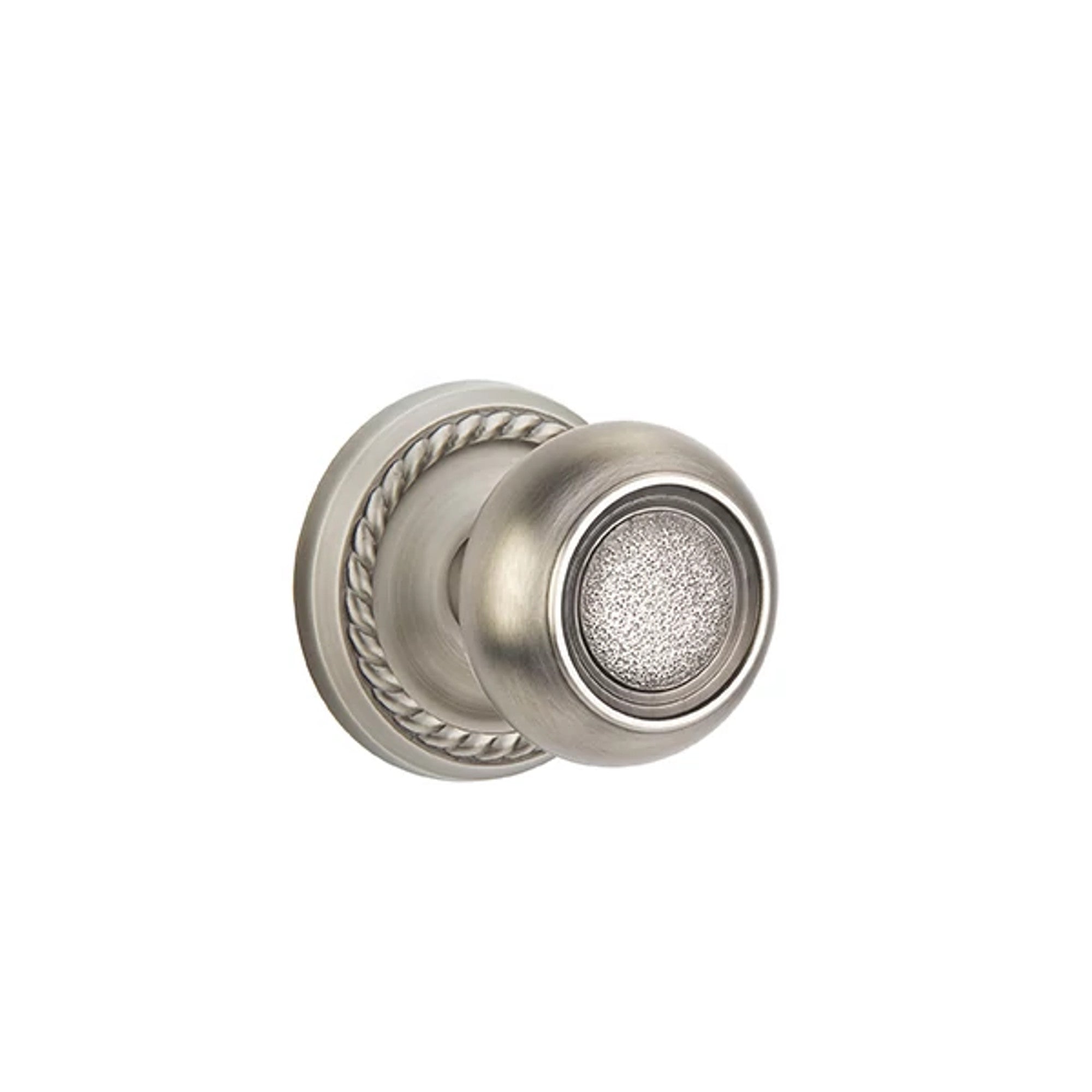 Emtek Belmont Knob with Rope Rosette in Pewter
