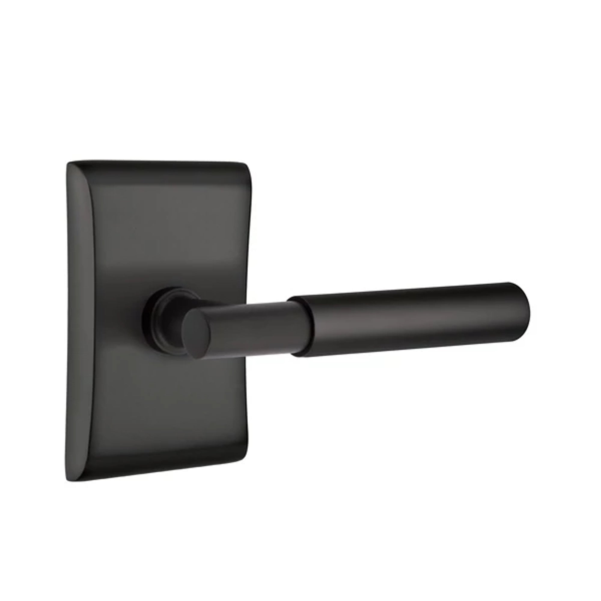 Emtek Myles Lever with Neos Rosette in Flat Black